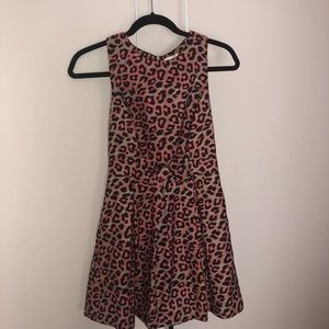 Animal Print Mini Dress with Pockets